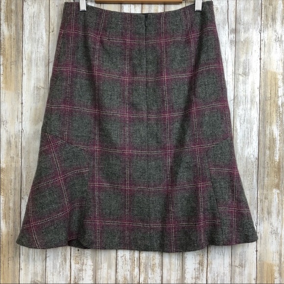 Talbots Skirt Gray Wool Blend Lined Size 8 - Picture 4 of 8